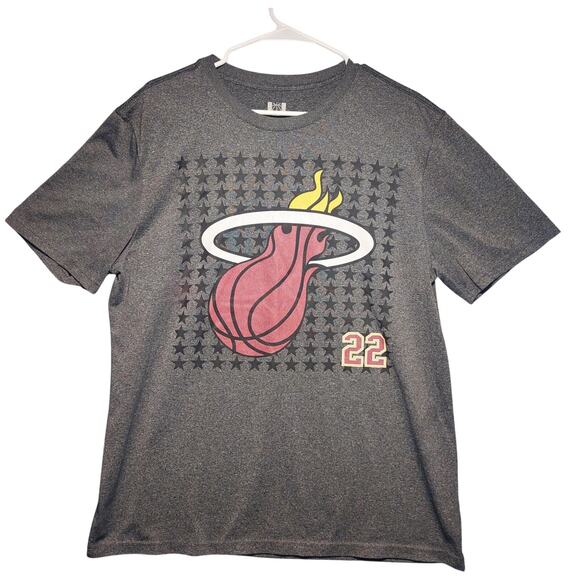 Miami Heat #22 Butler Gray T-Shirt Sz. Large NBA - Picture 1 of 2